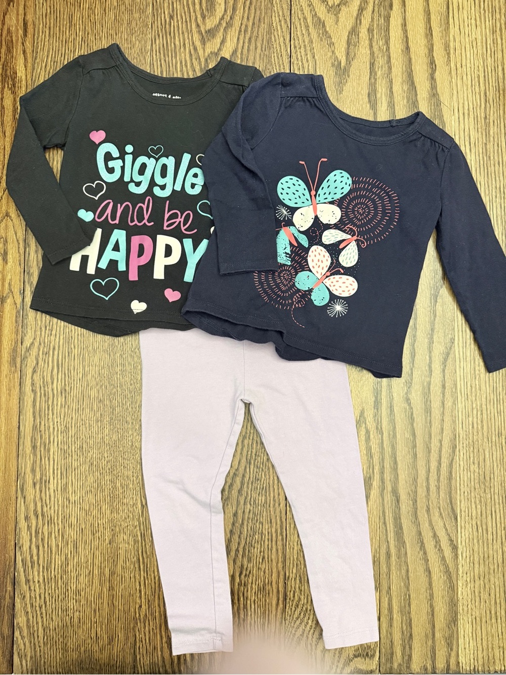 Peanut & Ollie Lot - 2 shirts PLUS Roots & Threads Pants.  Sz 24M TT